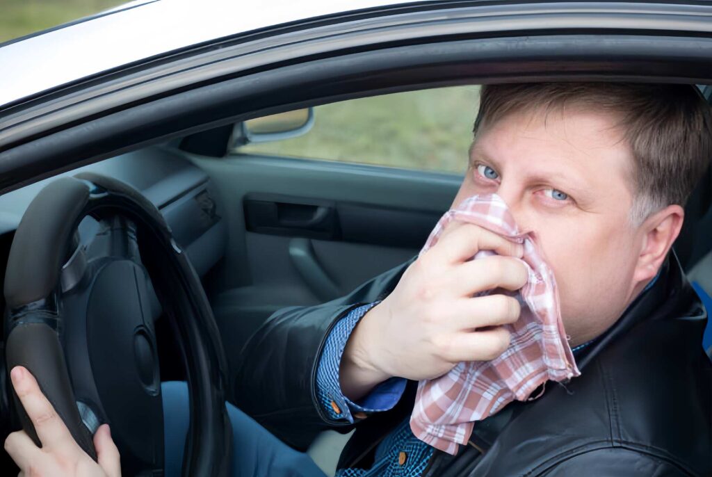 car smells like gas when starting